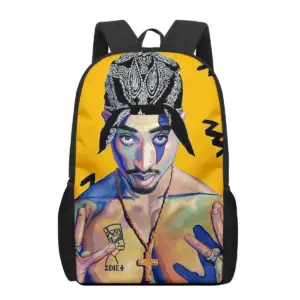 2pac Monochrome Graphic School Backpack 61 S7418c5791098431b852a35602666783eu