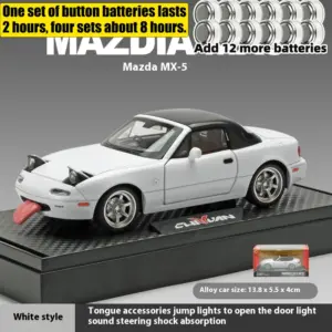 1:32 Mazda MX-5 Diecast Sports Car Model 30 S75d77c0cd17d4520a6304ae97a5d295fq