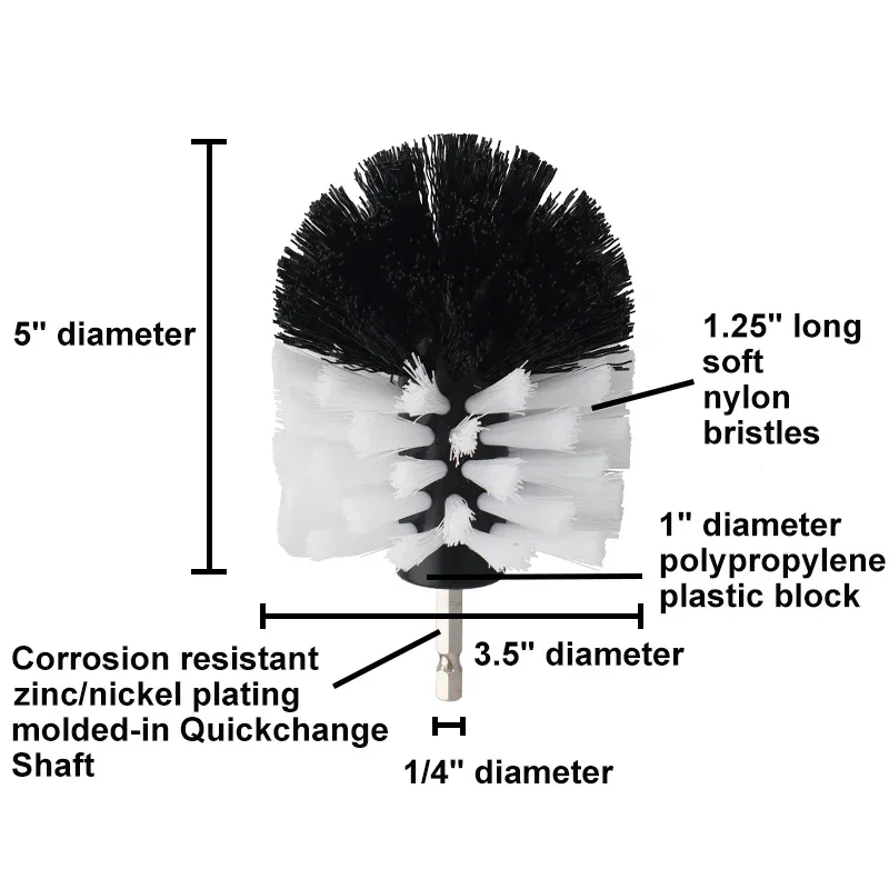 3.5-Inch Drill Brush Power Scrubber Set 3 3.5-Inch Drill Brush Power Scrubber Set - Image 3