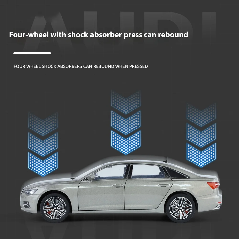 1:24 Scale A6L Alloy Car Model with Lights 3 1:24 Scale A6L Alloy Car Model with Lights - Image 3