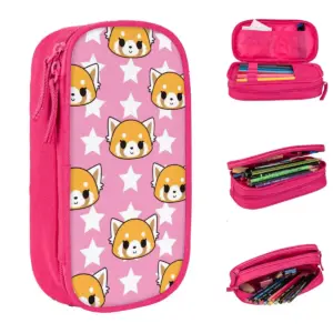 Cute Aggretsuko Pencil Case in Pink