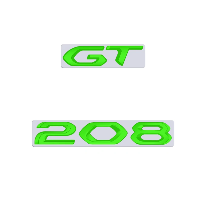 Peugeot 208 GT 3D Metal Badge Set 3 Peugeot 208 GT 3D Metal Badge Set - Image 3