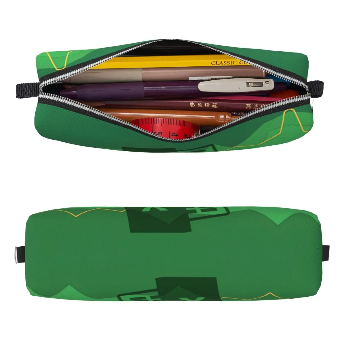 Stylish Green Large Capacity Pencil Case 2 Stylish Green Large Capacity Pencil Case - Image 2