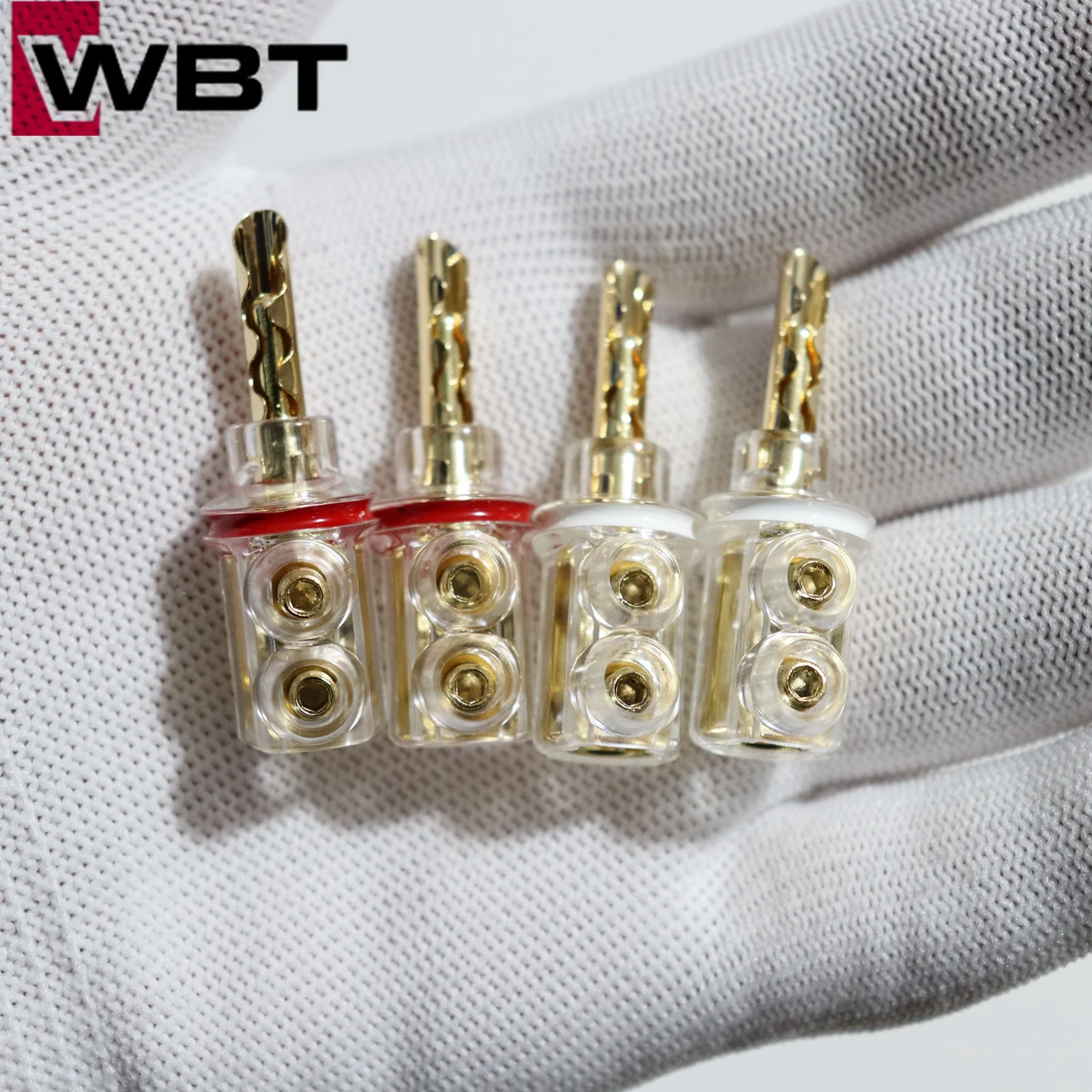 WBT Rhodium Plated Male Connectors Set of 4 3 WBT Rhodium Plated Male Connectors Set of 4 - Image 3
