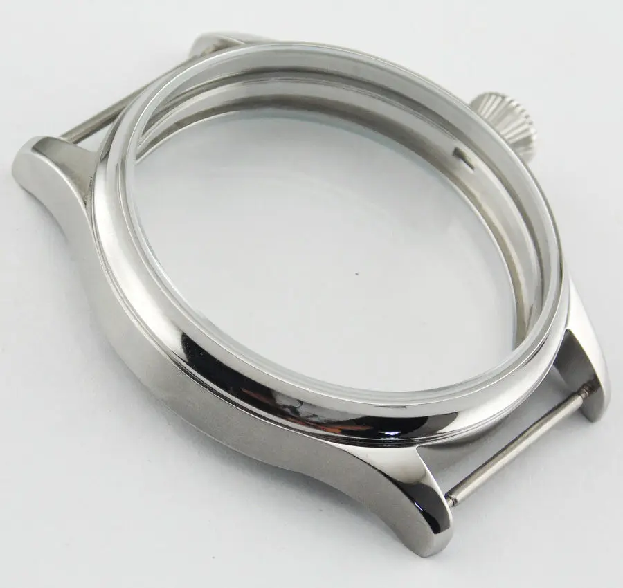Elegant 44mm Stainless Steel Watch Case 5 Elegant 44mm Stainless Steel Watch Case - Image 5