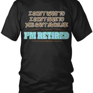 I'M RETIRED Graphic Men's T-Shirt in Black