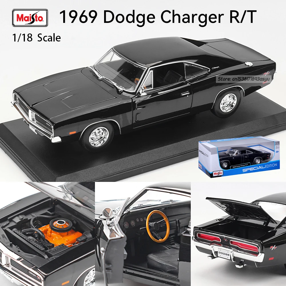 Maisto 1:18 Scale 1969 Dodge Charger R/T Model 2 Maisto 1:18 Scale 1969 Dodge Charger R/T Model - Image 2