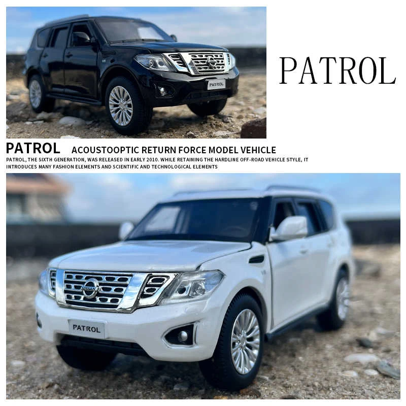 1:32 Scale Nissan Patrol Diecast Model with Lights 2 1:32 Scale Nissan Patrol Diecast Model with Lights - Image 2