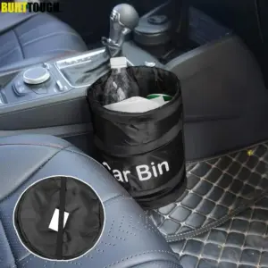 Collapsible Black Car Trash Can Organizer