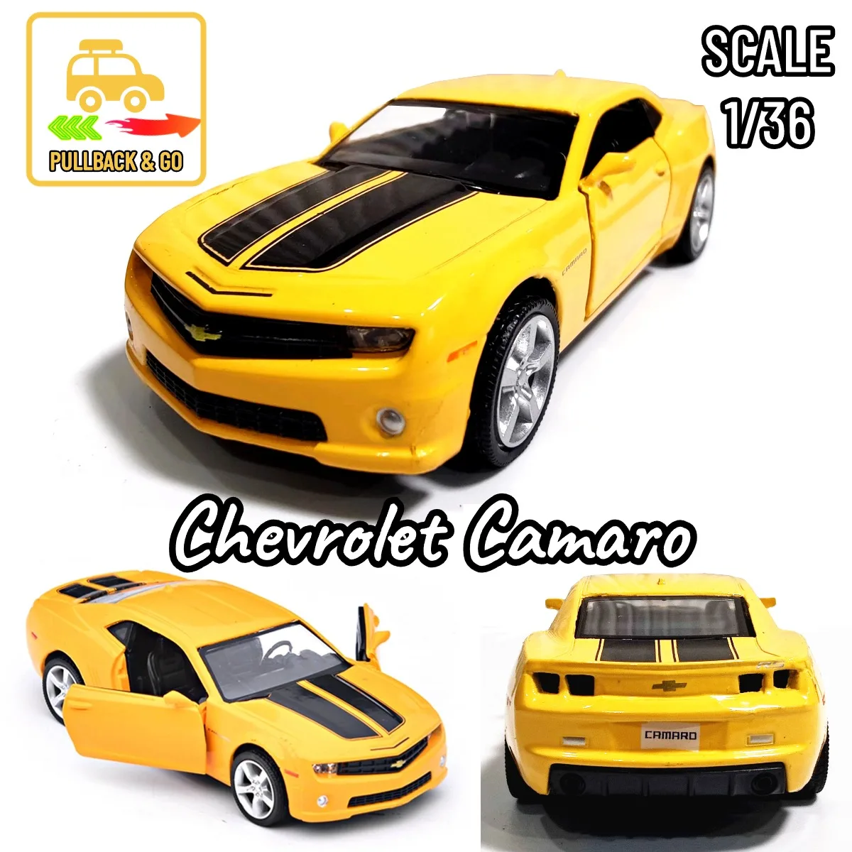 1/36 Scale Chevrolet Camaro Pullback Model Car 4 1/36 Scale Chevrolet Camaro Pullback Model Car - Image 4