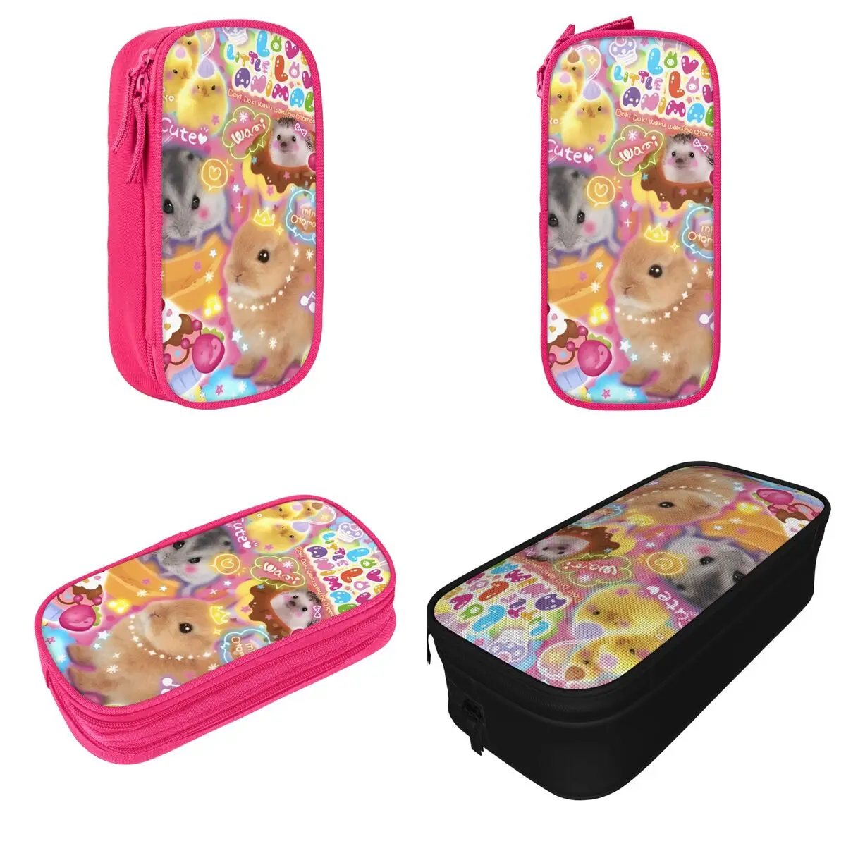 Cute Hamster Rabbit Pencil Case for Organizing 2 Cute Hamster Rabbit Pencil Case for Organizing - Image 2