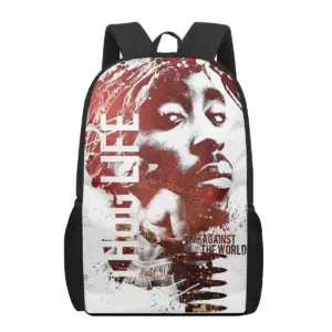 2pac Monochrome Graphic School Backpack 45 S82c6bbd63de84abd8608a6ac4bc605291