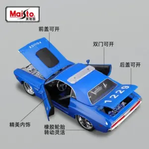 1970 Dodge Challenger R/T Coupe Diecast Model 8 S841ec87ee67449b68e7ef0a2ed551f15V