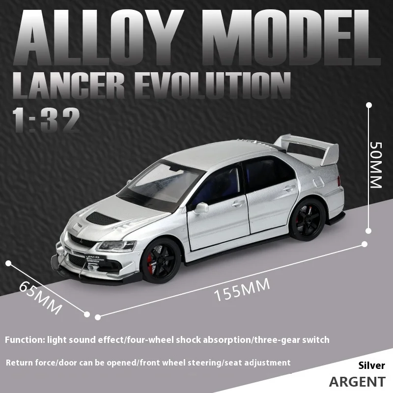 1:32 Scale Mitsubishi Lancer Evolution Diecast 8 1:32 Scale Mitsubishi Lancer Evolution Diecast - Image 8