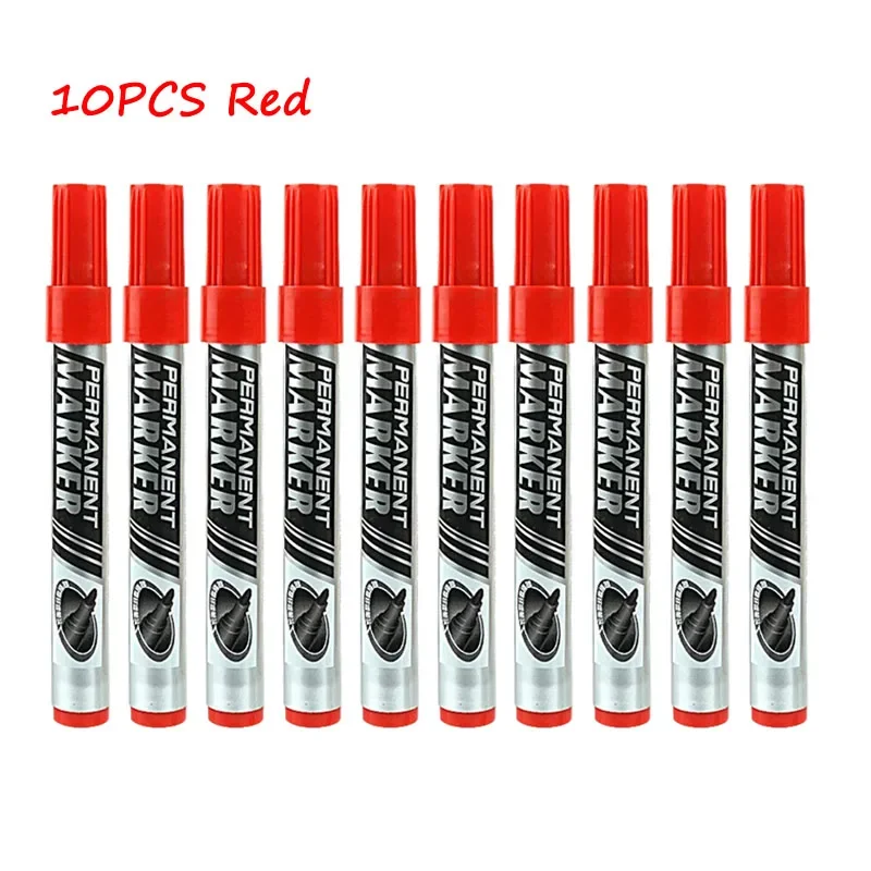 Set of 10 Permanent Marker Pens - Multi-Color 9 Set of 10 Permanent Marker Pens - Multi-Color - Image 9