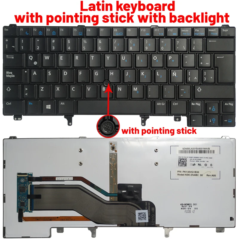 Dell Latitude Replacement Keyboard Black 4 Dell Latitude Replacement Keyboard Black - Image 4