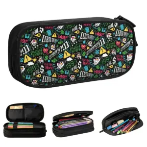 Deltarune Leather Pencil Case for Organizing