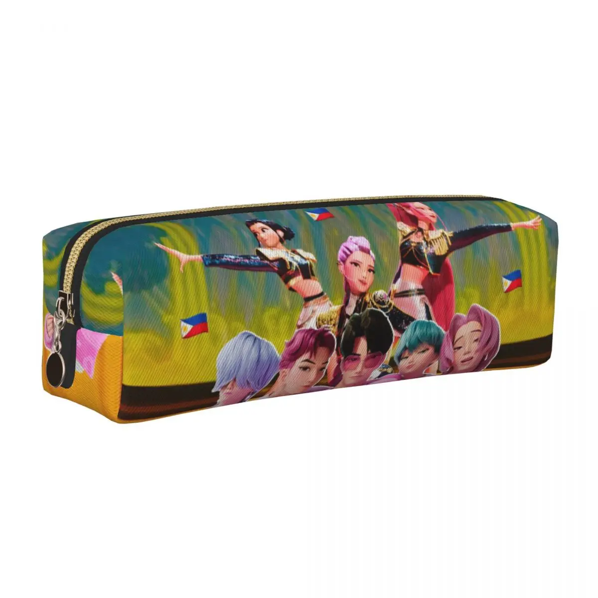 Huntrix Girl Leather Pencil Case for Students 9 Huntrix Girl Leather Pencil Case for Students - Image 9