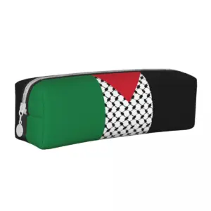 Palestine Flag Pencil Case with Hatta Pattern