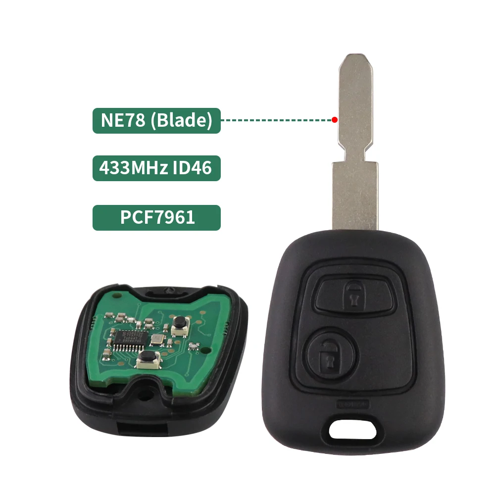 433MHz Remote Key for Citroen and Peugeot 8 433MHz Remote Key for Citroen and Peugeot - Image 8