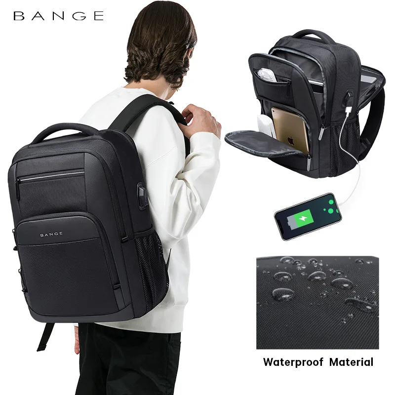 Stylish Black Men's Designer Laptop Backpack 6 Stylish Black Men's Designer Laptop Backpack - Image 6