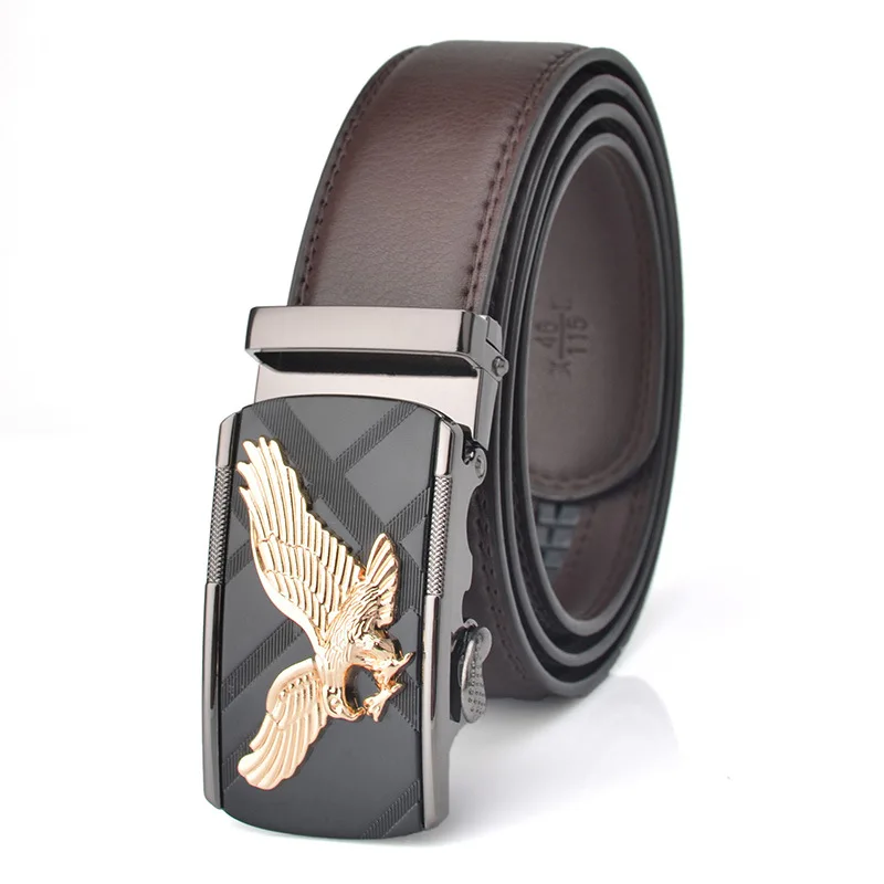 Men's Genuine Leather Belt with Eagle Buckle 7 Men's Genuine Leather Belt with Eagle Buckle - Image 7
