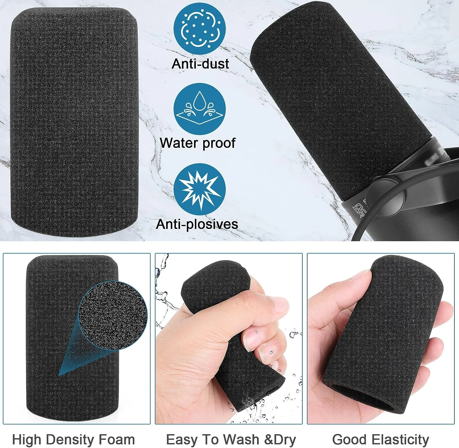 Sponge Foam Cover for Shure SM7B Microphone 3 Sponge Foam Cover for Shure SM7B Microphone - Image 3