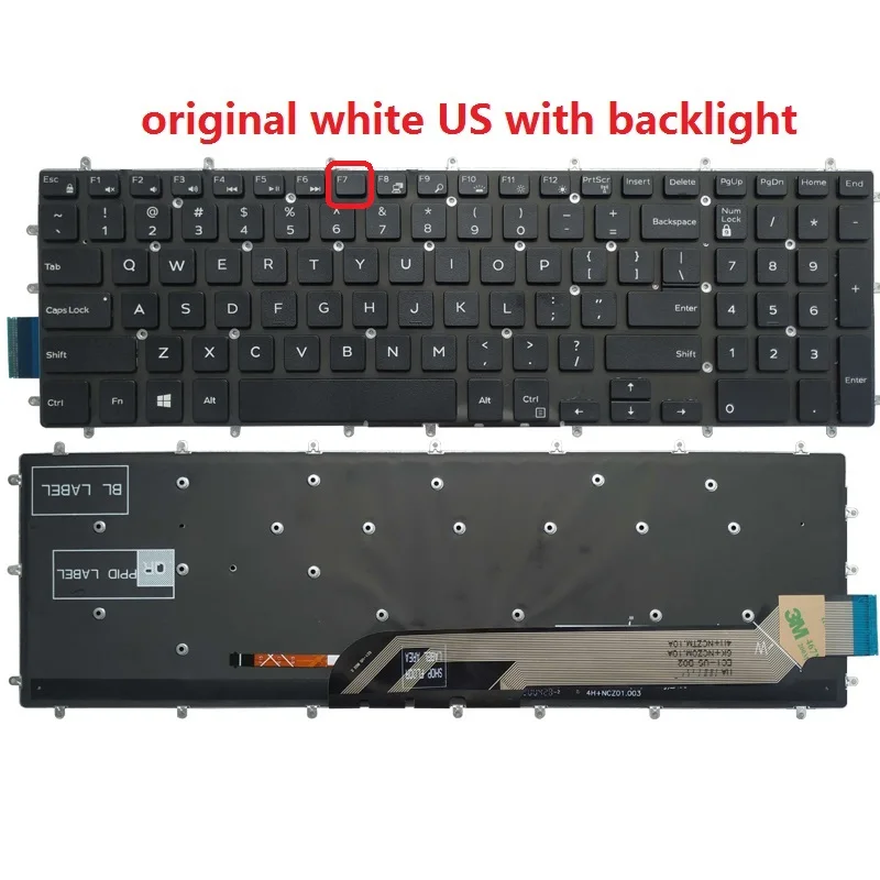 Dell Inspiron G3 G5 G7 15 Laptop Keyboard 6 Dell Inspiron G3 G5 G7 15 Laptop Keyboard - Image 6