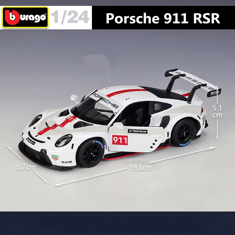 Porsche 911 RSR 1:24 Scale Diecast Model Car 5 Porsche 911 RSR 1:24 Scale Diecast Model Car - Image 5