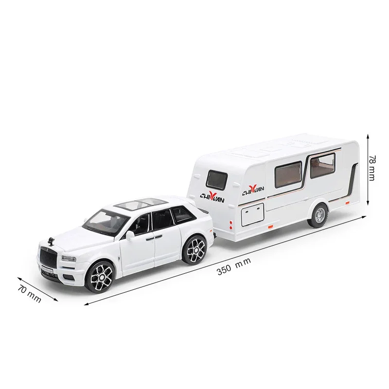1:32 Scale Luxury SUV Model Car with Trailer 10 1:32 Scale Luxury SUV Model Car with Trailer - Image 10