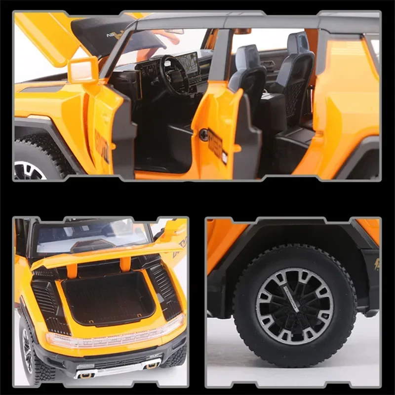 1:24 Scale HUMMER EV Diecast Model with LED 6 1:24 Scale HUMMER EV Diecast Model with LED - Image 6