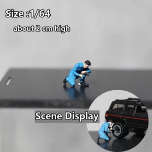 1:64 Scale Pink Helmet Motorcycle Girl Figure 15 S95baae237ced45cfa7afe9b574a9d37al 2