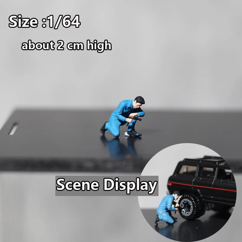 1:64 Scale Pink Helmet Motorcycle Girl Figure 7 1:64 Scale Pink Helmet Motorcycle Girl Figure - Image 7