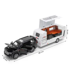 1:32 Scale Luxury SUV Model Car with Trailer 17 S95c5ff13d48d4a298f51a47e864b67d01