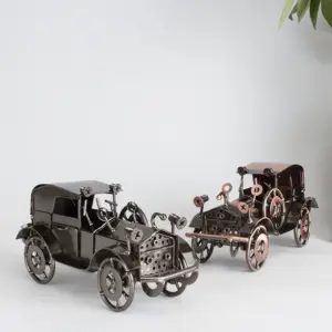 2PCS Iron Vintage Car Model in Dark Brown 9 S961f9b2fc11846a89effb98a82a95dd7q