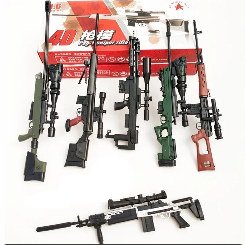 6pcs Model Sniper Rifles Set for 1:6 Figures 2 6pcs Model Sniper Rifles Set for 1:6 Figures - Image 2