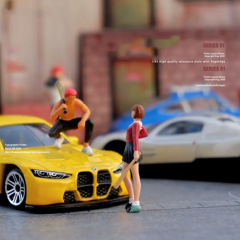 1:64 Scale Hand-Painted Resin Miniature Figures 5 1:64 Scale Hand-Painted Resin Miniature Figures - Image 5