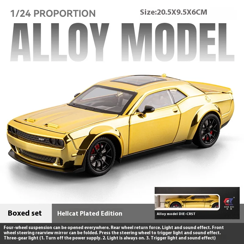 1:24 Electroplated Hellcat Die-Cast Model Car 9 1:24 Electroplated Hellcat Die-Cast Model Car - Image 9