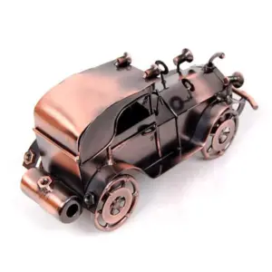 2PCS Iron Vintage Car Model in Dark Brown 8 S98d893ba58754234b33934c01cc22aa95