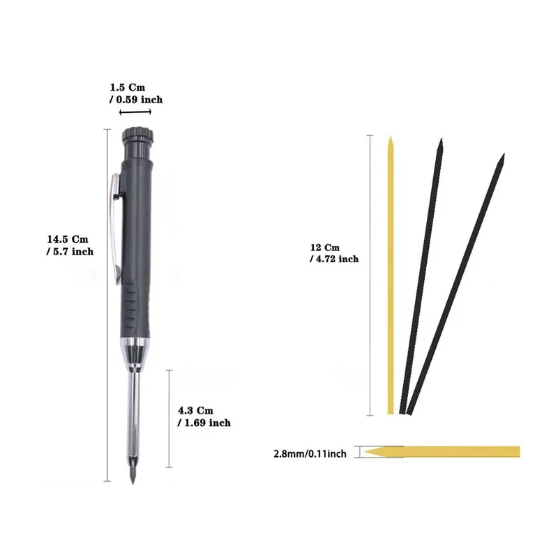 Long Head Mechanical Pencil Set with Refills 4 Long Head Mechanical Pencil Set with Refills - Image 4