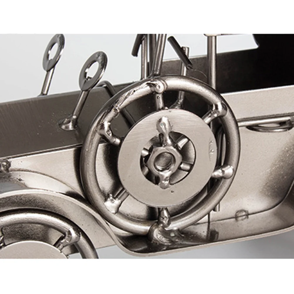 2PCS Iron Vintage Car Model in Dark Brown 5 2PCS Iron Vintage Car Model in Dark Brown - Image 5