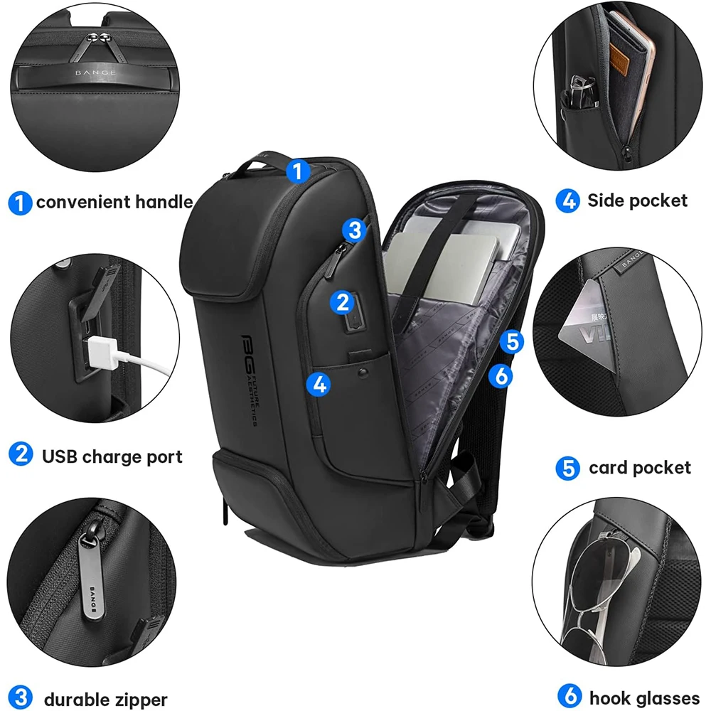 Business USB Charging Smart Backpack for Laptops 3 Business USB Charging Smart Backpack for Laptops - Image 3