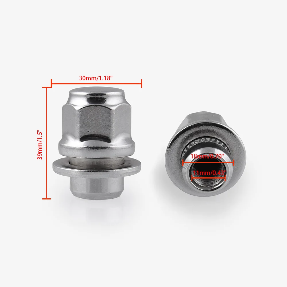 Set of 20 Chrome Lug Nuts for Toyota, Lexus, Scion, Pontiac 3 Set of 20 Chrome Lug Nuts for Toyota, Lexus, Scion, Pontiac - Image 3