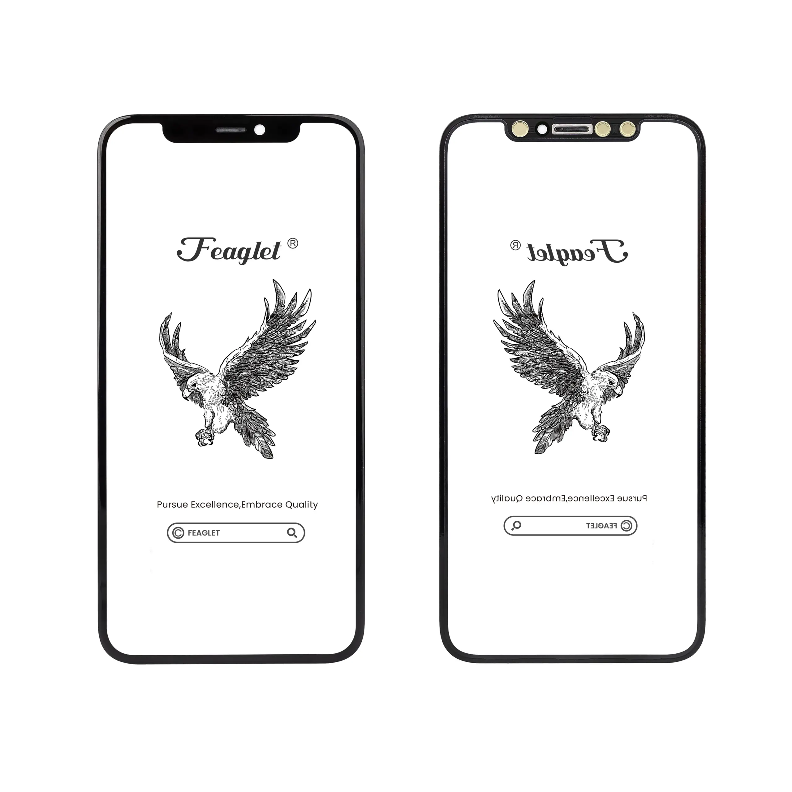 Feaglet 1:1 Outer Glass for iPhone Models, 10 Pack 2 Feaglet 1:1 Outer Glass for iPhone Models, 10 Pack - Image 2