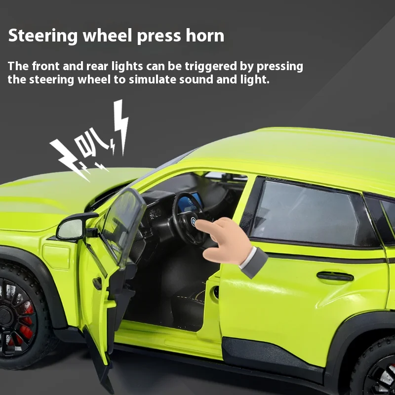 1/24 Scale Neon Yellow SUV Model THE XM 5 1/24 Scale Neon Yellow SUV Model THE XM - Image 5