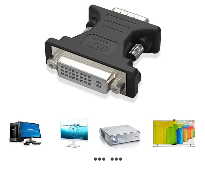 DVI Female to VGA Male Adapter 15-Pin Connector 5 DVI Female to VGA Male Adapter 15-Pin Connector - Image 5
