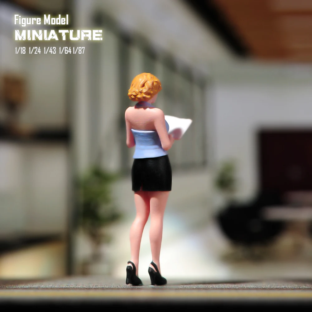 Miniature Figure of Woman Reading, 1/87-1/18 Scale 5 Miniature Figure of Woman Reading, 1/87-1/18 Scale - Image 5