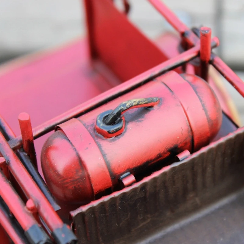 Redness Vintage Fire Truck Model Figurine 4 Redness Vintage Fire Truck Model Figurine - Image 4