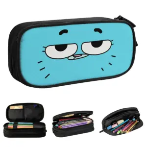 Gumballs Cartoon Pencil Case in Vibrant Blue