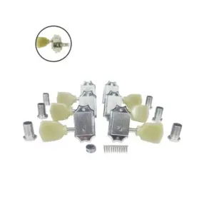 Jade Electric Guitar Tuner Peg Set with Chrome